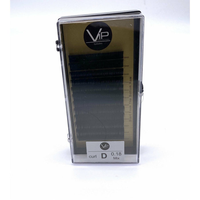 VIP Faux Mink Lash Extensions 0.18 mm D Curl | 12-Line Mix Tray