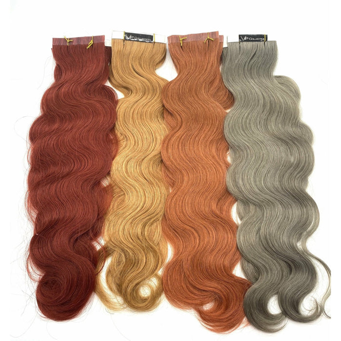 VIP TapeX Tape-In Hair Extensions 100% Human Hair, Wavy 18 Inch