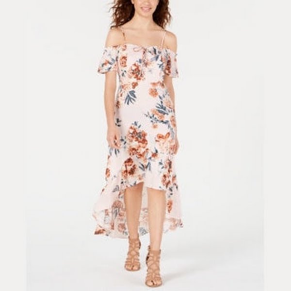 American Rag Juniors Printed Cold-Shoulder Dress by Vanessa Jane