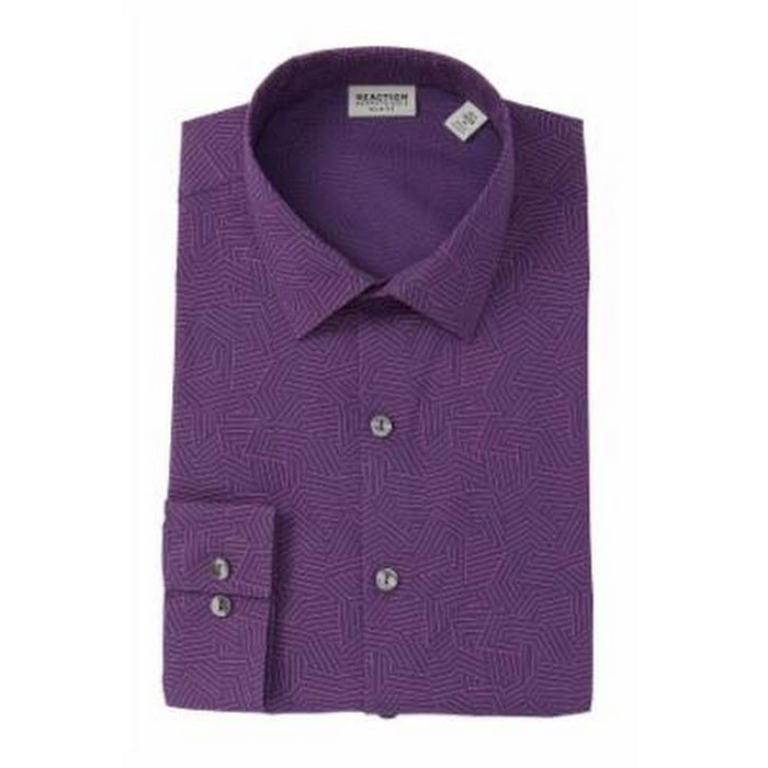 Kenneth Cole Reaction Mens Slim-Fit All Day Flex Dress Shirt, Size 14.5/32-33 by Vanessa Jane
