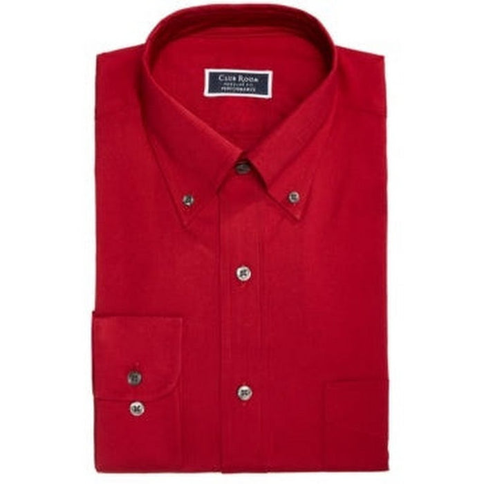Club Room Regular Fit Stretch Wrinkle-Resistant Pinpoint Shirt,XL by Vanessa Jane