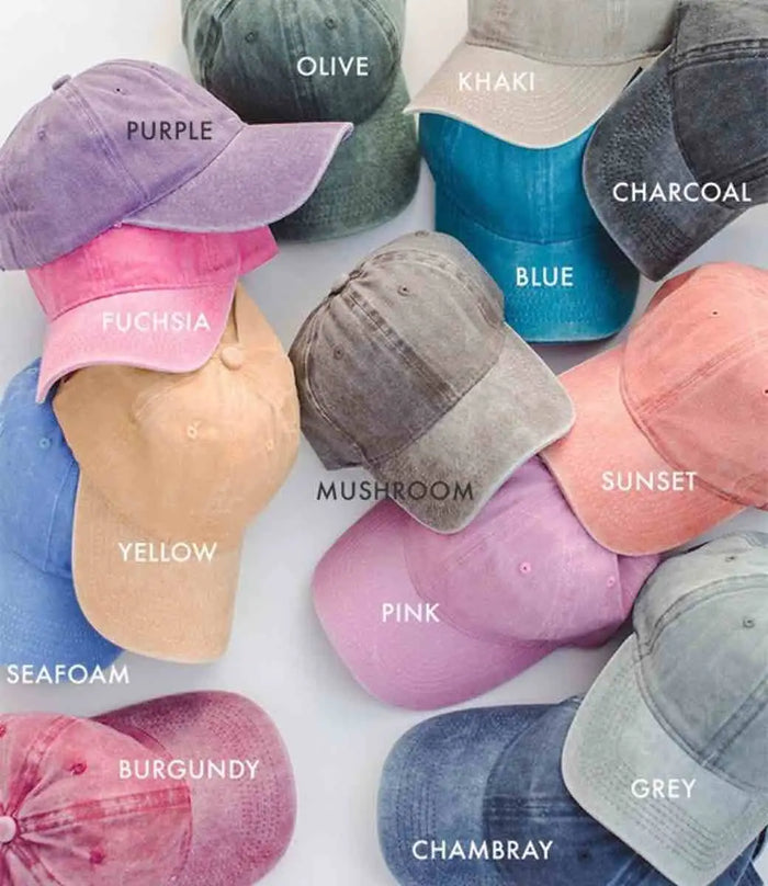 Washed Denim Baseball Hat by Boutique 23
