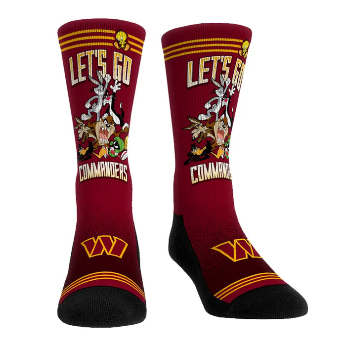 Washington Commanders - Looney Tunes - Team Pile Up by Rock 'Em Socks