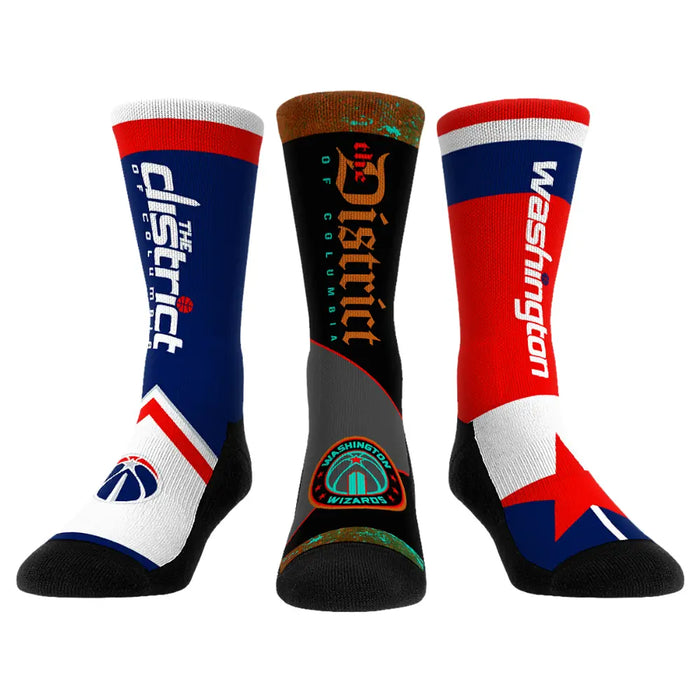 Washington Wizards - Ultimate Jersey - 3-Pack by Rock 'Em Socks