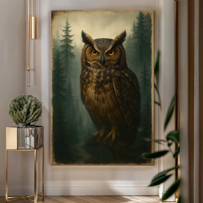 Watcher Of The Woods Owl Wall Art by Tailored Canvases
