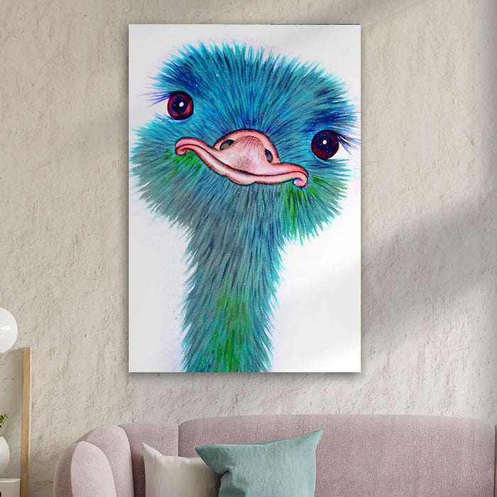 Watercolor Ostrich Canvas Wall Art by Tailored Canvases