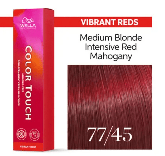 Wella Color Touch Demi-Permanent Color, 77/45 Intense Medium Blonde Red-Violet