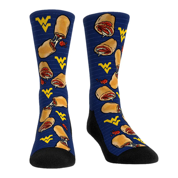 West Virginia Mountaineers - Pepperoni Rolls by Rock 'Em Socks