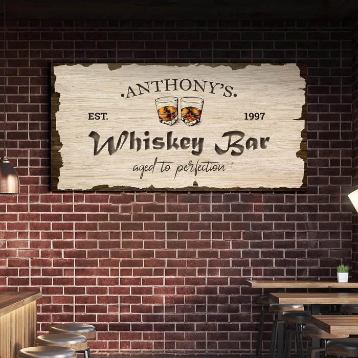 Whiskey Bar Sign II by Tailored Canvases