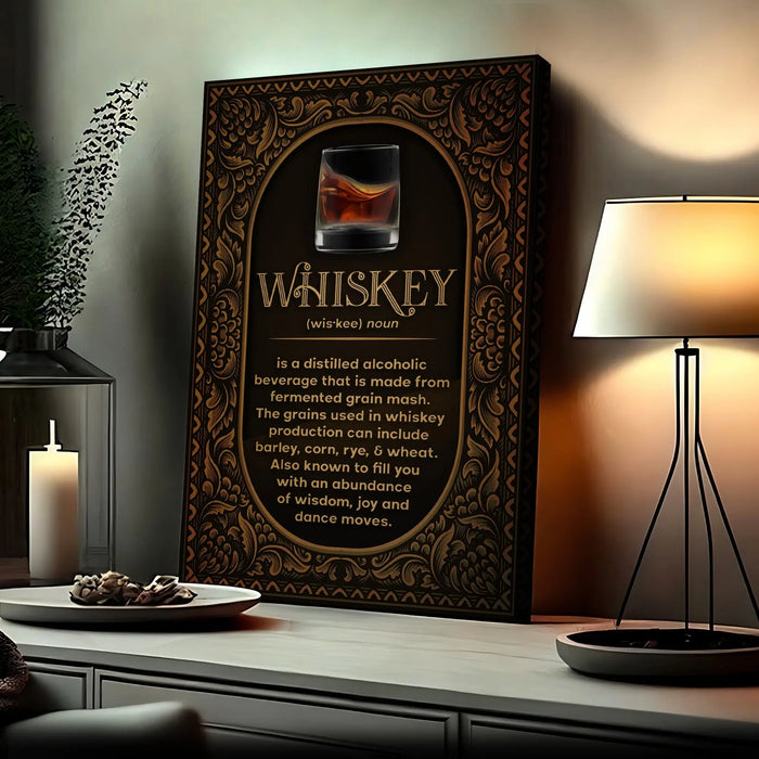 Whiskey Definition Sign by Tailored Canvases