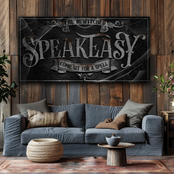 Wicked Witches' Graveyard Bar Halloween Sign III by Tailored Canvases
