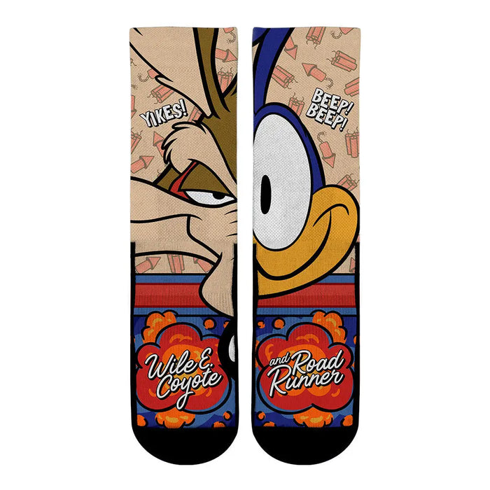 Wile E. Coyote & Road Runner - Split Face by Rock 'Em Socks