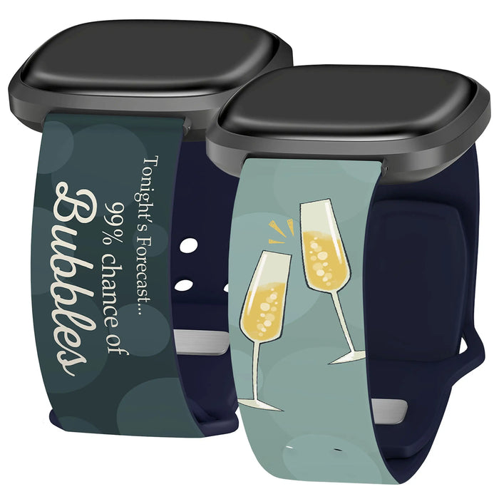 Wine, Beer, & Booze HD Fitbit Versa 3 & Sense 1 Watch Band by Affinity Bands
