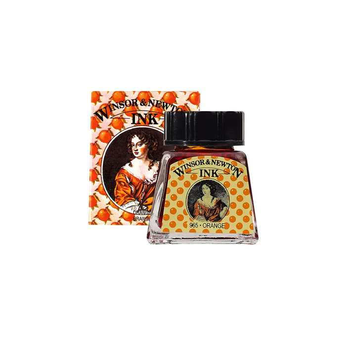Winsor & Newton Drawing Ink--Orange 965 by ShopSketchBox