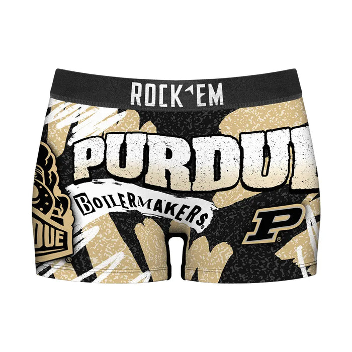 Women's Boy Shorts - Purdue Boilermakers - Team Blast by Rock 'Em Socks