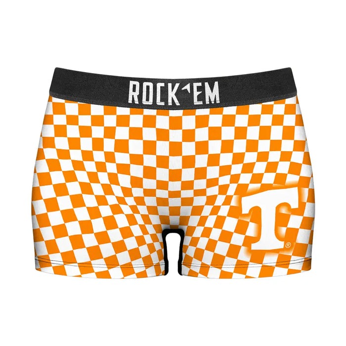 Women's Boy Shorts - Tennessee Volunteers - Full Checkerboard by Rock 'Em Socks