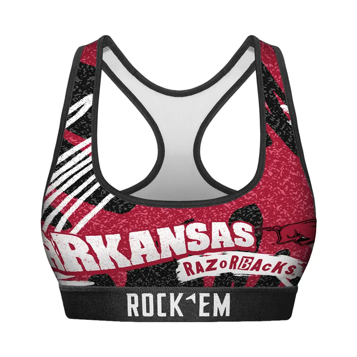 Women's Sports Bra - Arkansas Razorbacks - Team Blast by Rock 'Em Socks