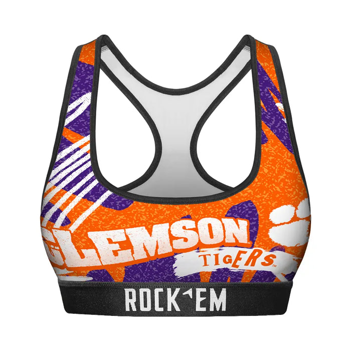 Women's Sports Bra - Clemson Tigers - Team Blast by Rock 'Em Socks