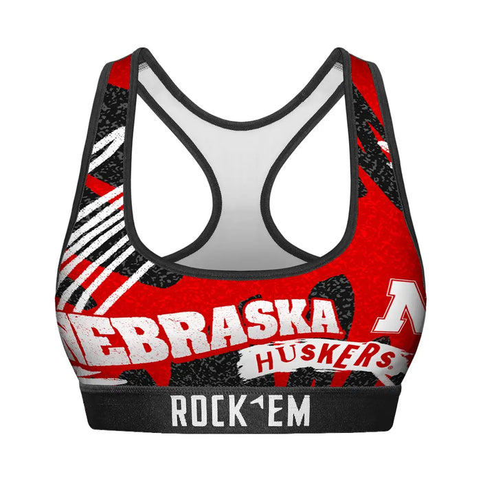Women's Sports Bra - Nebraska Huskers - Team Blast by Rock 'Em Socks