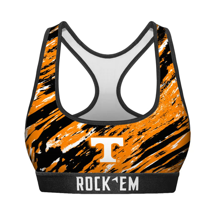 Women's Sports Bra - Tennessee Volunteers - Retro Paint by Rock 'Em Socks