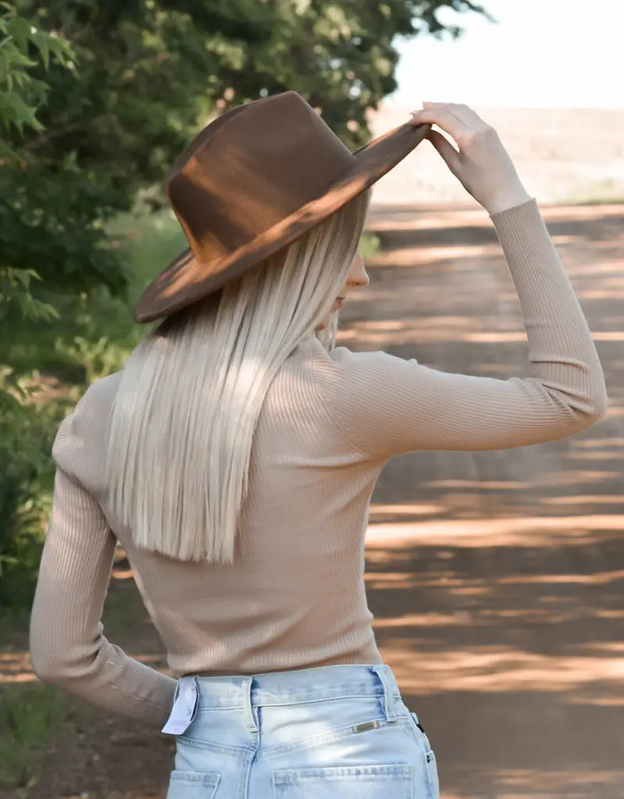 Wool Felt Fedora Hat by Boutique 23