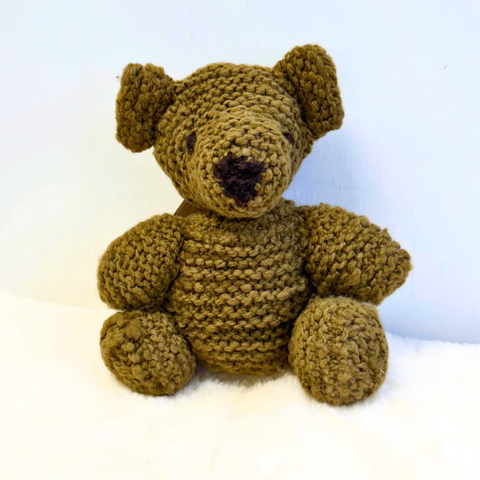 Wool Knit Buddy | Lee the Olive Bear by Finn + Emma