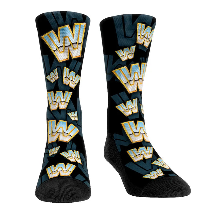 WWE Throwback Logo - All-Over by Rock 'Em Socks