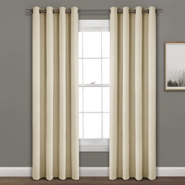 Lush Decor Faux Linen 84x52 Absolute Blackout Single Window Panel by Vanessa Jane