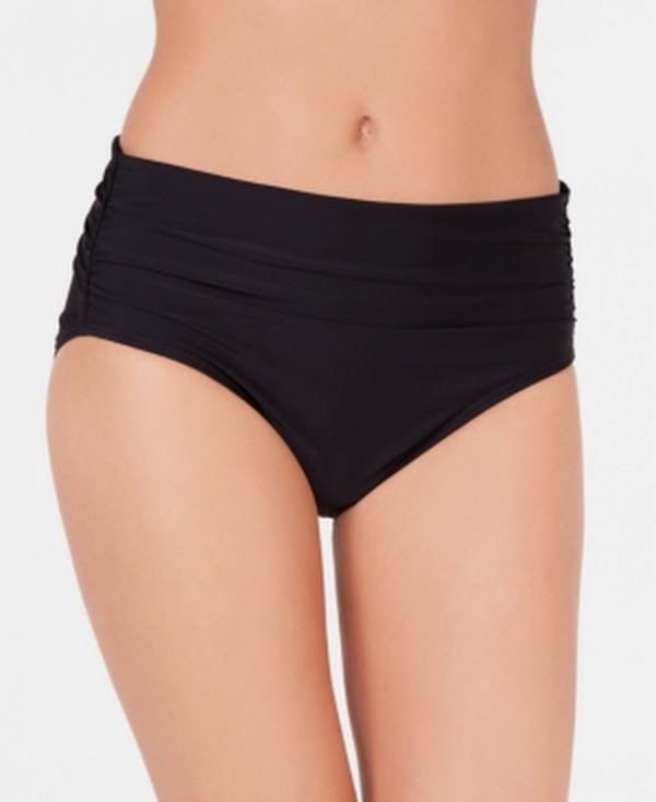 Calvin Klein Swim Womens Ruched Bikini Bottoms, Size Small by Vanessa Jane
