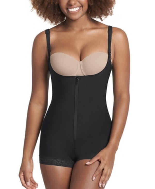 Leonisa Womens PowerSlim Open Bust Boyshort Body Shaper by Vanessa Jane