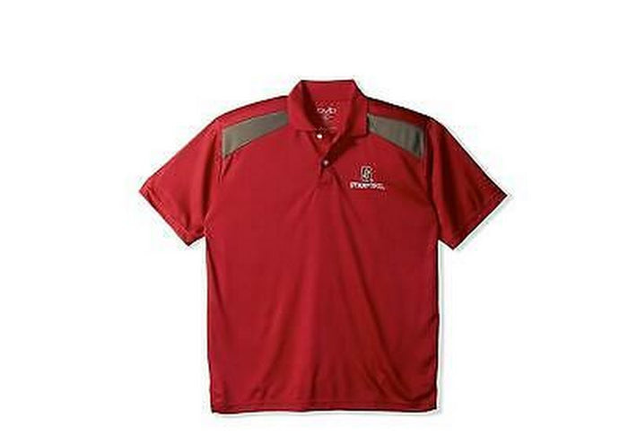 Old Varsity Brand Mens Pieced Poly Polo, Stanford University, Red, Size Large by Vanessa Jane