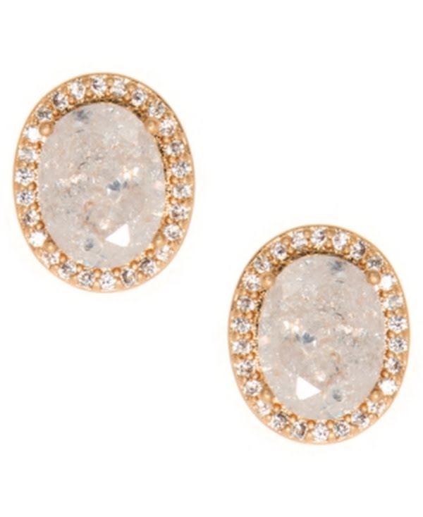 Lonna & Lilly Gold-Tone Stone & Crystal Halo Stud Earrings by Vanessa Jane