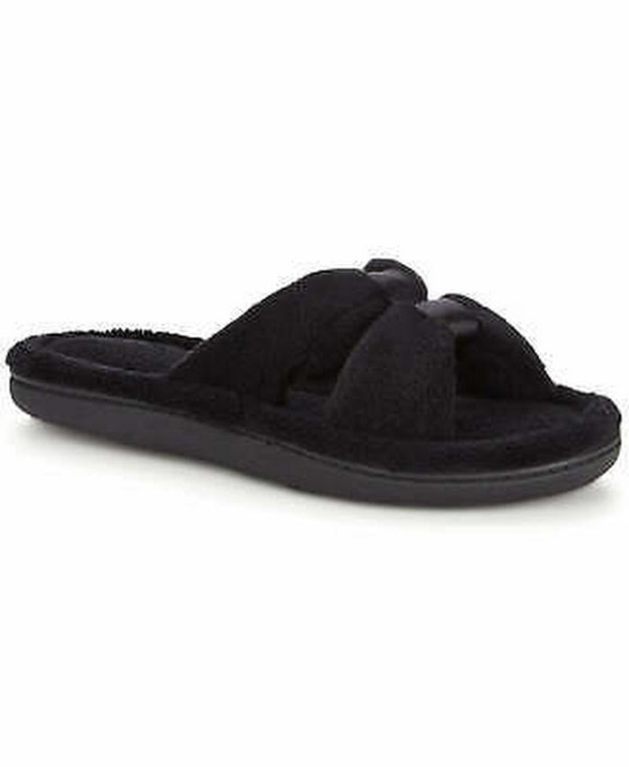 Isotoner Micro-Terry Satin Slide Slipper, 8.5-9 by Vanessa Jane
