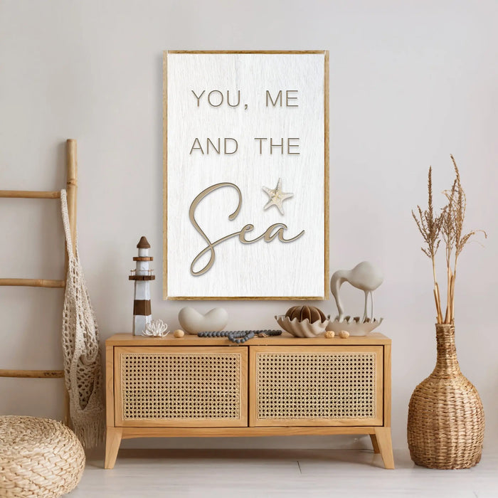 You Me and the Sea Coastal Sign V by Tailored Canvases