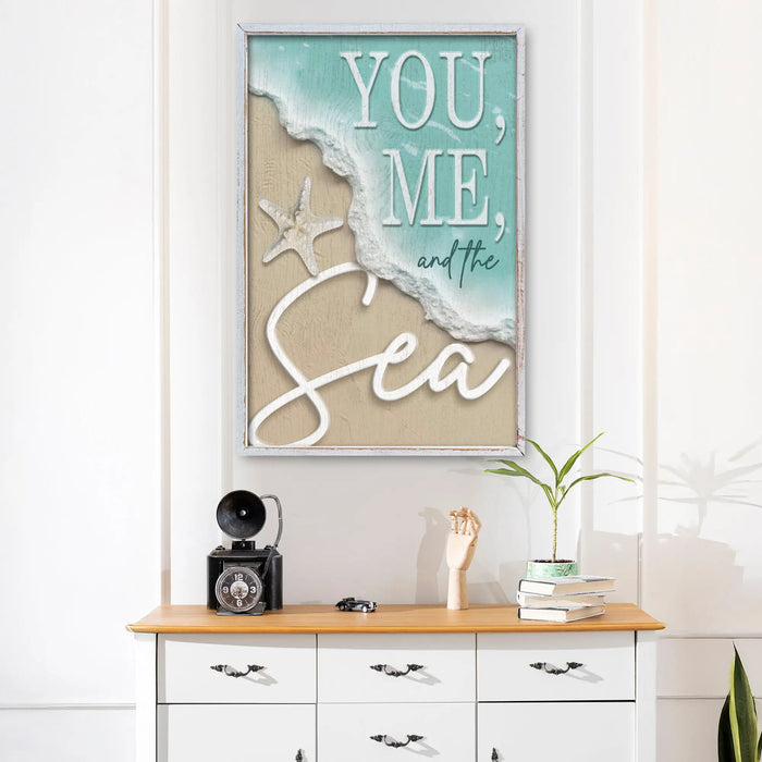 You Me and the Sea Coastal Sign VI by Tailored Canvases