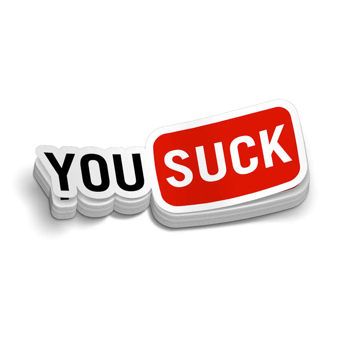 You Suck - Hard Hat Decal by Armed American Supply