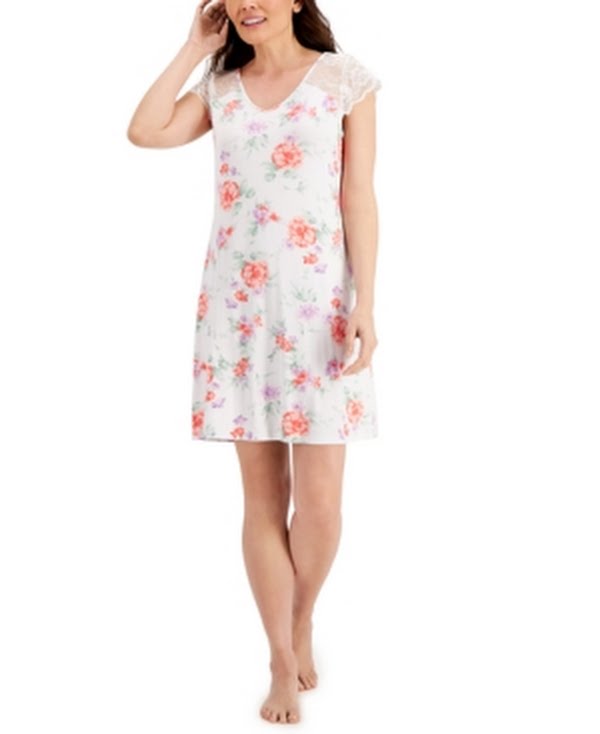Charter Club Lace-Sleeve Chemise Nightgown, Size Small by Vanessa Jane