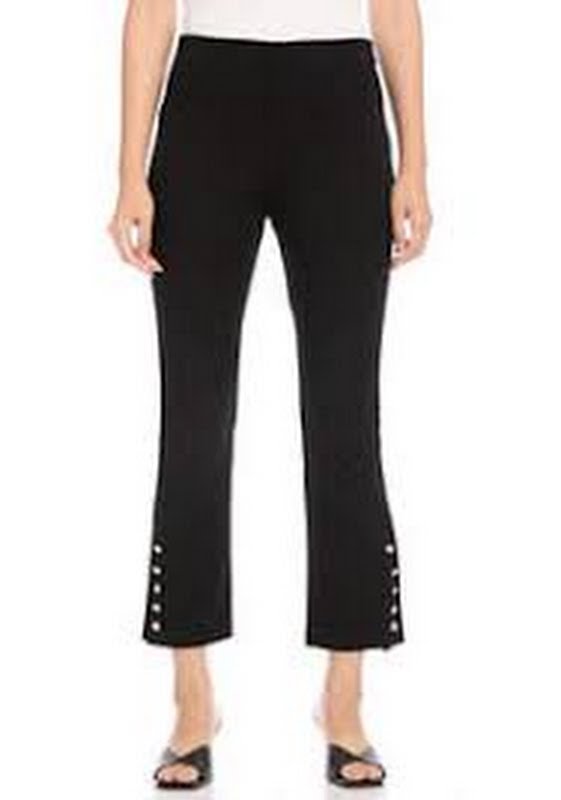 Karen Kane Womens Cropped Button-up Hem Pants, Size XS by Vanessa Jane