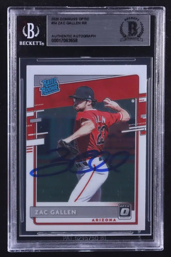 Zac Gallen Signed 2020 Donruss Optic #54 RR RC (BGS) Rookie Card by Price Is Right Miami