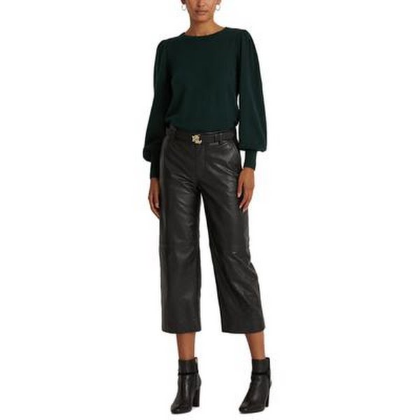 Lauren Ralph Lauren Puff-Sleeve Cotton-Blend Sweater by Vanessa Jane