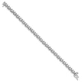 0.01 Ct Round White Diamond Prong Sterling Silver X Link Tennis Bracelet by Fine Color Jewels