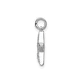0.05 Ct Round White Diamond 14k White Gold Star Charm by Fine Color Jewels