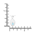 0.13 Ct Heart Swiss Blue Topaz Prong Silver Mom Infinity Pendant Necklace by Fine Color Jewels