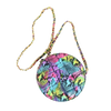 Round Quilted Crossbody Bag -Multi Snake 2