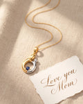0.19 CTTW Heart Blue Sapphire Prong Silver Mom Pendant Necklace by Fine Color Jewels