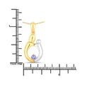 0.19 CTTW Heart Violet Tanzanite Prong Silver Mom Pendant Necklace by Fine Color Jewels