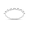 0.22 Ct Round White Lab Diamond Sterling Silver Half Eternity Ring