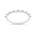0.22 Ct Round White Lab Diamond Sterling Silver Half Eternity Ring by Fine Color Jewels