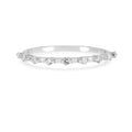 0.22 Ct Round White Lab Diamond Sterling Silver Half Eternity Ring by Fine Color Jewels