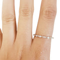 0.22 Ct Round White Lab Diamond Sterling Silver Half Eternity Ring by Fine Color Jewels